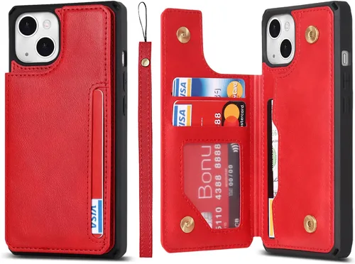 Miniatura 25 de Cavor para iPhone 13 Funda con Tarjetero iPhone 13 Funda Tipo Cartera, para iPhone 13 Funda para Hombres Mujeres, Fundas para iPhone 13 Funda
