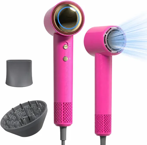 Miniatura 12 de Tideway Secador de pelo profesional de alta velocidad iónico 110,000 RPM, secador de pelo compacto con difusor magnético, secado rápido con motor