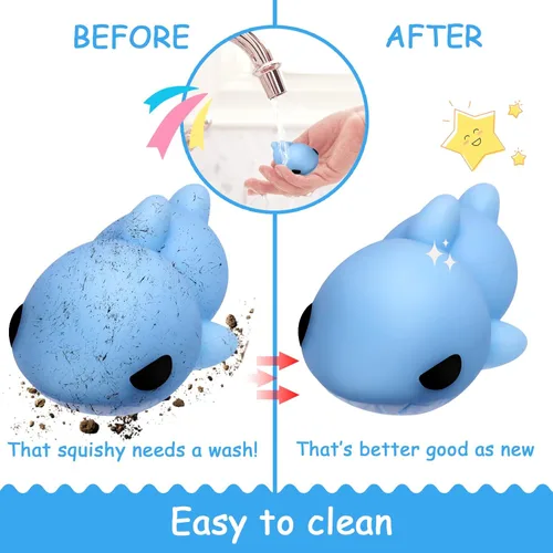 Miniatura 2 de POKONBOY - 30 piezas de juguetes blandos Mochi, Mini Kawaii, juguetes de animales marinos apretables para aliviar el estrés, relleno para cestas