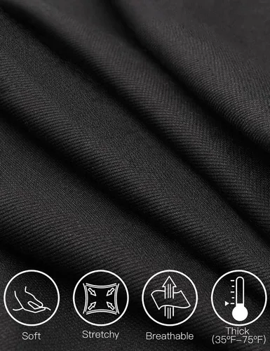 Miniatura 3 de Tapata Pantalones de vestir para mujer de 28, 30, 32 y 34 pulgadas, cintura alta, elásticos, corte de bota, pantalones altos, pequeños y regulares