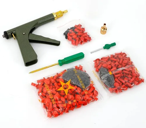 Miniatura 9 de Pistola de tapón de neumáticos de alta resistencia, kit de reparación de neumáticos de hongos, herramienta universal de reparación de pinchazos sin