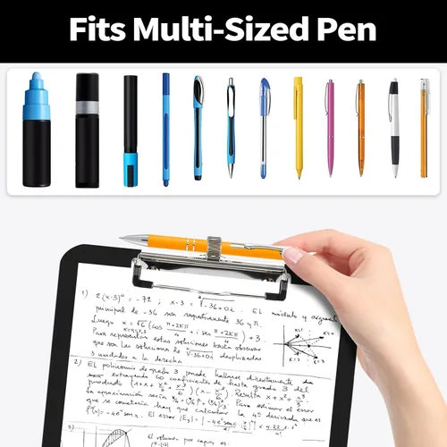 Miniatura 3 de Sooez Portapapeles de plástico con soporte para bolígrafo, [10% más grueso] Tableros de clip de 8.5 x 11 pulgadas con clip de perfil bajo, lindo