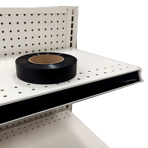 Miniatura 8 de Inserto de Vinilo Decorativo para Estantería de Góndola para Canal de Tickets 130 pies x 1.25 pulgadas - Negro