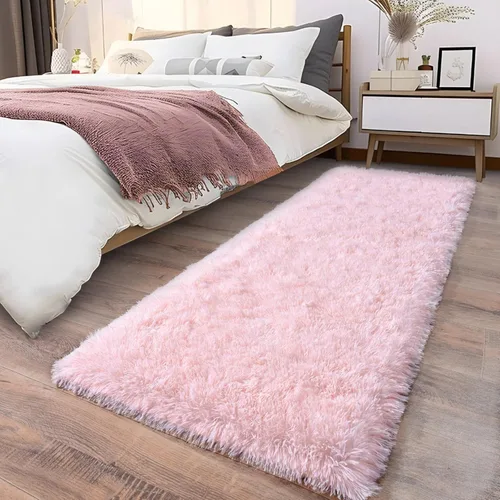 Miniatura 90 de Alfombras suaves para pasillos de dormitorio, nuevas, con parte inferior antideslizante mejorada, de 2 x 3, alfombra esponjosa y peluda verde