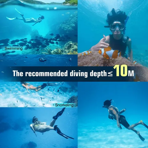 Miniatura 7 de Snorkel Set Wide-View Adult Snorkeling Scuba Gear, Professional Snorkel Goggles Anti-Fog Diving Mask, Anti-Leak Swim Goggles and Dry Top Snorkel for