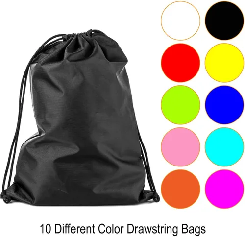 Miniatura 3 de PAXCOO 10 piezas de Cinch Sack Mochila con cordón Sinch Tote Bolsa de siesta para gimnasio