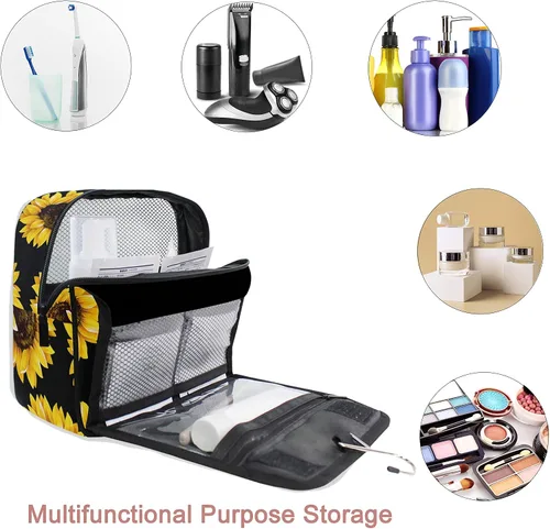 Miniatura 4 de senya Kit de neceser de viaje colgante, estuche de maquillaje, organizador de cosméticos para hombres y mujeres