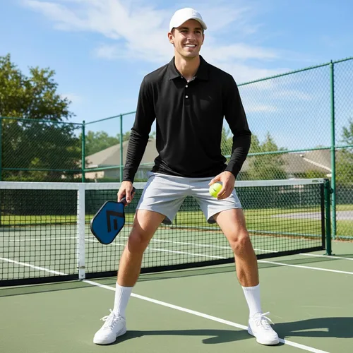 Miniatura 4 de NAVISKIN Camisas polo de manga larga para hombre, camisas de golf con cuello UPF 50 SPF para hombre, secado rápido, absorbe la humedad