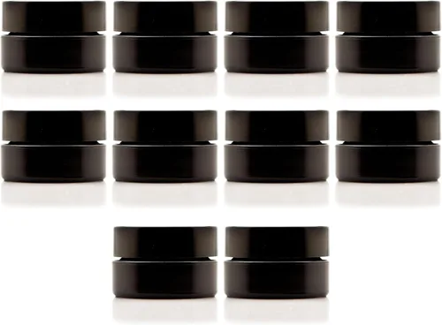 Miniatura 8 de Infinity Jars Tarro con tapa de rosca de 6.8 fl oz (6.76 fl oz) negro ultravioleta recargable estilo cosmético botella de viaje tarro de vidrio