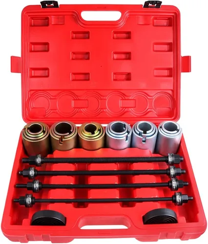 Juego de 26 piezas de manguito universal de presión y tracción, juego de herramientas de instalación y extracción de bujes, kit de herramientas de