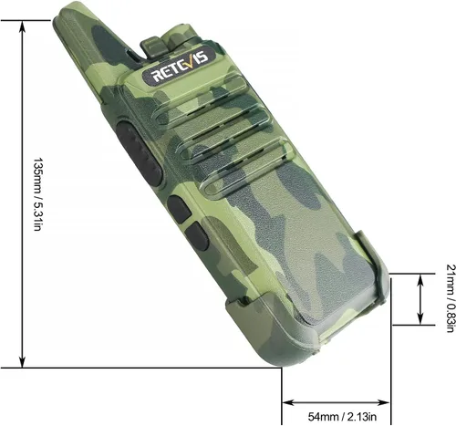 Miniatura 4 de Retevis Walkie Talkies RT22 recargable, activado por voz, alarma de emergencia, crucero al aire libre, ATV, caza, esquí, radio bidireccional de mano