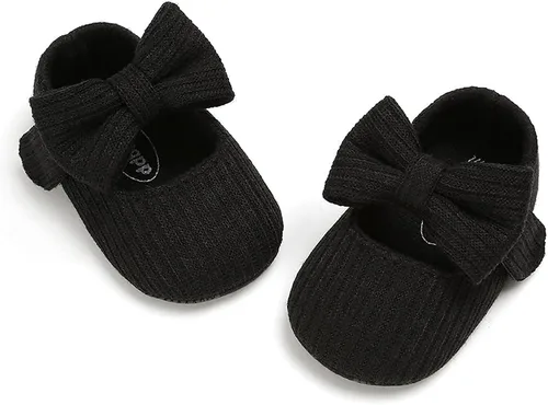 Miniatura 4 de Zapatos de bebé Mary Jane planos antideslizantes suela suave bebé bebé zapatos primeros caminantes fiesta Navidad vestido zapatos