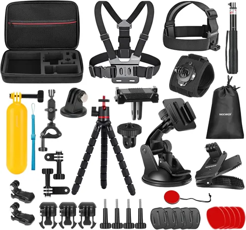 Miniatura 10 de NEEWER Basics Kit de Accesorios 16 en 1 Compatible con DJI OSMO Pocket 3, Mini Trípode, Varilla Selfie, Correa de Pecho, Montura Magnética