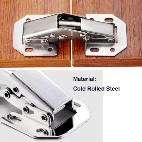Miniatura 6 de QRity 2X Paquete de Bisagras para Puerta de Gabinete de Cocina Bisagras Ocultas para Puerta de Armario - Sin Ranura Requerida - Fácil de Instalar
