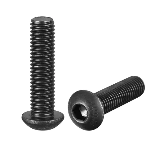 Miniatura 17 de uxcell Tornillos de cabeza de botón hexagonal M8x40mm Tornillos de acero de aleación 10pcs
