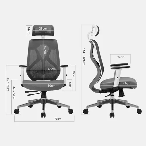 Miniatura 2 de Silla de oficina de malla transpirable para computadora con soporte lumbar ergonómico ajustable, silla de escritorio giratoria con reposabrazos