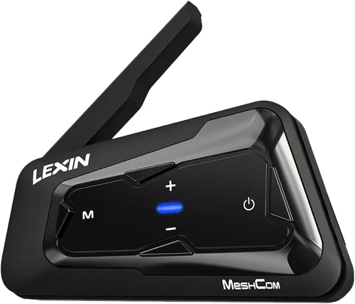 Miniatura 10 de LEXIN MeshCom - Auriculares Bluetooth para motocicleta, sistema de comunicación de malla para 24 conductores, intercomunicador de casco