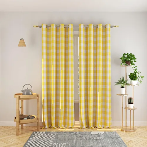 Miniatura 57 de Cortinas de 24 pulgadas de largo con diseño Buffalo Check Gingham Plaid para ventanas de cocina y baño, tratamiento para ventanas con 2 paneles