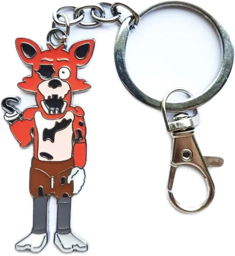 Caja de regalo de joyería para fanáticos de Fnaf, collar con colgante llavero 2 en 1, regalo para niños de 5 noches Freddy, Fazbear Bonnie Free