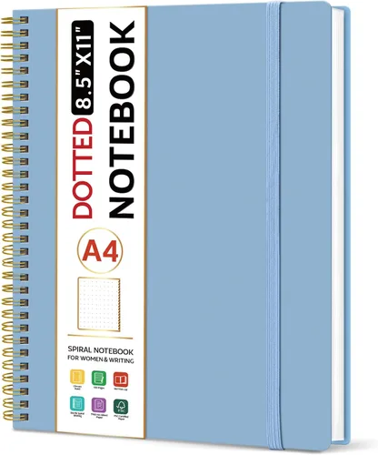 Miniatura 27 de Taja Cuaderno con forro en espiral, cuadernos de 8.5 x 11 pulgadas para trabajo, diario grande A4 para mujeres y hombres, cuaderno de diario