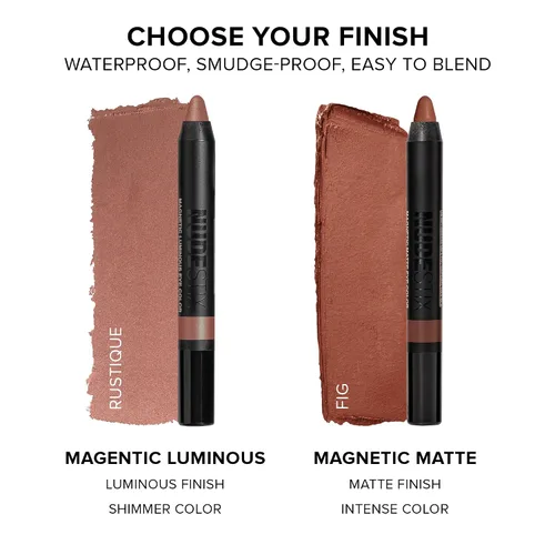 Miniatura 8 de Nudestix Color de ojos luminoso magnético: barra de sombra de ojos crema 4 en 1, delineador, imprimación e iluminador Larga duración, acabado