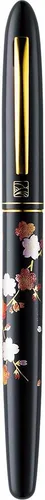 Miniatura 5 de Kuretake DU184-315 - Brocha estilográfica, Maki-e Monogatari, flor de cerezo de peonía, negro, eje negro