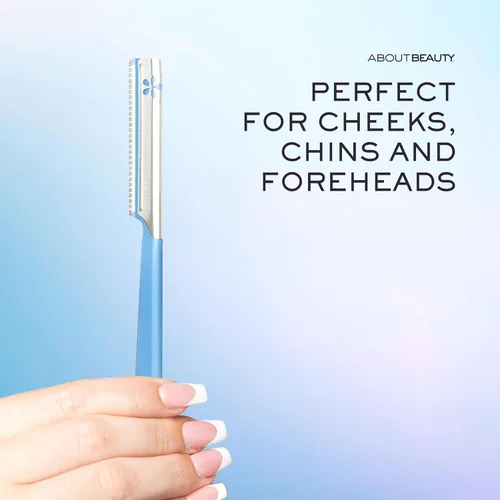 Miniatura 3 de About Face Pro-Premium - 3 afeitadoras de belleza para depilación, ideales para afeitar, exfoliar, dermaplanear y dar forma a las cejas, de acero