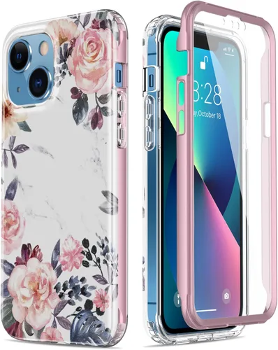 Miniatura 36 de Esdot Funda protectora para iPhone 13 Mini con protector de pantalla integrado, protección de grado militar con diseños de moda para mujeres