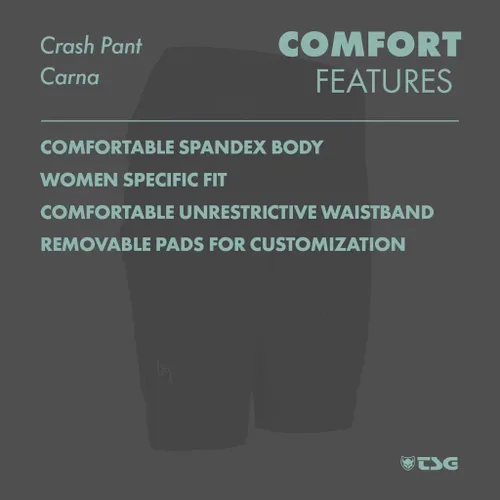 Miniatura 3 de TSG - Crash Pant Carna Short para snowboard, patín y esquí - Protección 3D para cadera y coxis - Se adapta a hombres y mujeres - Negro