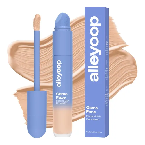 Miniatura 10 de Alleyoop Game Face Makeup Corrector - Corrector ligero y acumulable para debajo de los ojos para ojeras, fórmula de crema hidratante para mujeres