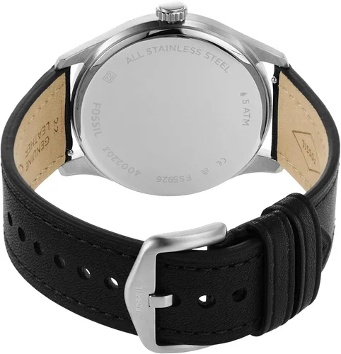 Miniatura 6 de Fossil Dayliner - Reloj de cuarzo minimalista delgado de acero inoxidable y cuero para hombre