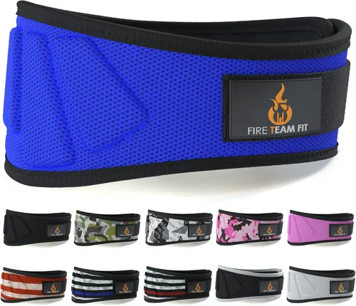 Cinturón para levantamiento de pesas Fire Team Fit, para hombres y mujeres, de 6 pulgadas, soporte de espalda para fisicoculturismo y fitness, ideal