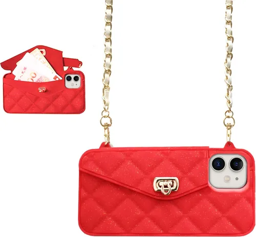 Miniatura 10 de UnnFiko - Funda tipo cartera compatible con iPhone XR, diseño elegante de bolsa de lujo, cartera abatible con funda para tarjetas, cubierta de Negro