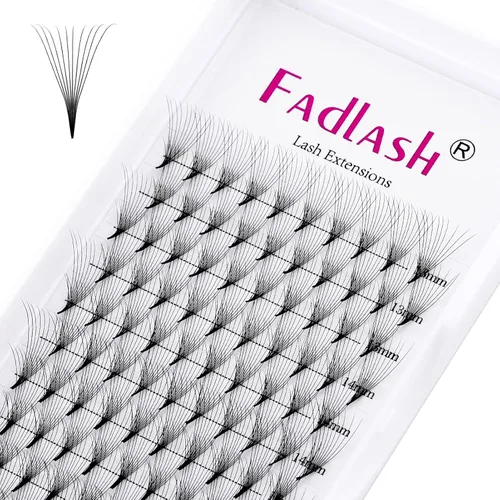 Miniatura 68 de Racimos de pestañas 10-16mm 144 piezas Bandeja mixta Pestañas individuales Rizo D Pestañas individuales en racimo Extensiones de pestañas