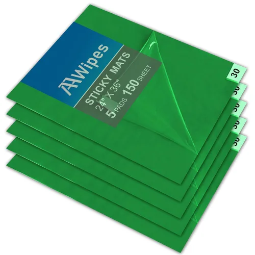 Miniatura 12 de AAwipes Almohadillas adhesivas adhesivas de 24 x 36 pulgadas, paquete de 5 unidades, 30 hojas/paquete, 150 hojas en total, color azul, para sala
