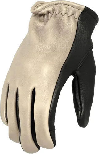 Miniatura 8 de First Mfg Co Roper - Guantes de cuero para motocicleta para hombre y mujer - Ternera desnuda suave, puño corto sin forro, estilo clásico, dedos