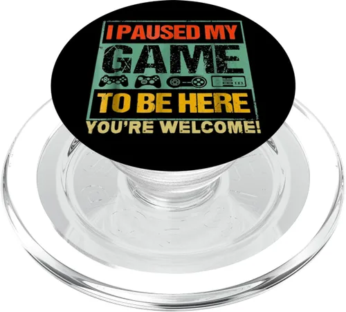 Miniatura 8 de I Paused My Game To Be Here Funny Gamers Men Boys Teens Gift PopSockets Grip and Stand para teléfonos y tabletas, Negro