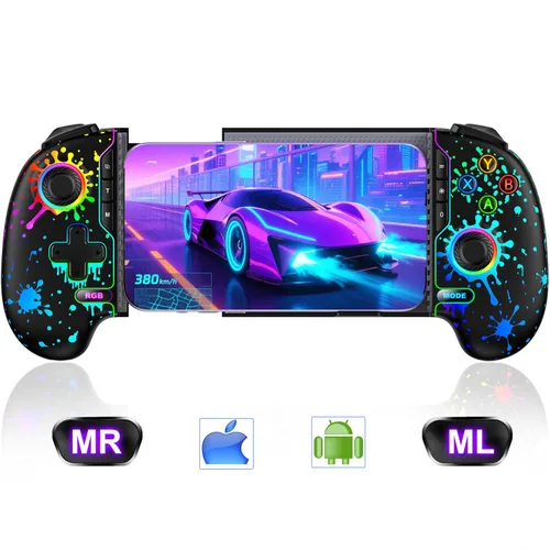 Miniatura 10 de Wireless Mobile Game Controller for iPhone & Android – Hall Effect Joystick & Triggers, Programmable Back Buttons, Phone Case Support, Compatible