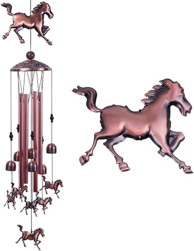 Miniatura 11 de Campanillas de viento de búho para decoración de interiores y exteriores, con 4 tubos de aluminio, 6 campanas, 7 búhos, 37 pulgadas, impermeables