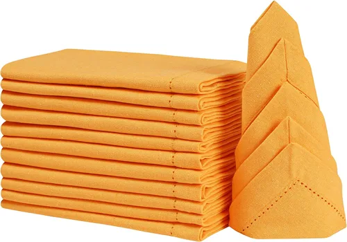 Miniatura 15 de Juego de 12 servilletas de tela con vainica, servilletas de tela, servilletas de algodón lavables, servilletas de algodón lavables, servilletas