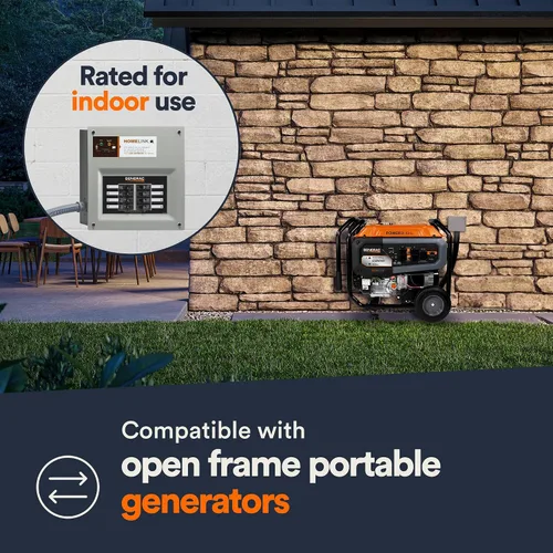 Miniatura 4 de Generac HomeLink - Interruptor de transferencia de generador portátil de 30 amperios, interruptor de transferencia manual actualizable, 8-10