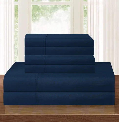 Miniatura 70 de Elegant Comfort - Juego de ropa de cama resistente a arrugas y decoloración más acogedor, sábana bajera elástica en todo el contorno, bolsillo