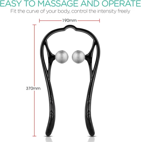 Miniatura 6 de VOYOR Masajeador de cuello Shiatsu de tejido profundo de doble punto de gatillo masajeador de hombro para aliviar el dolor, diseño de mango
