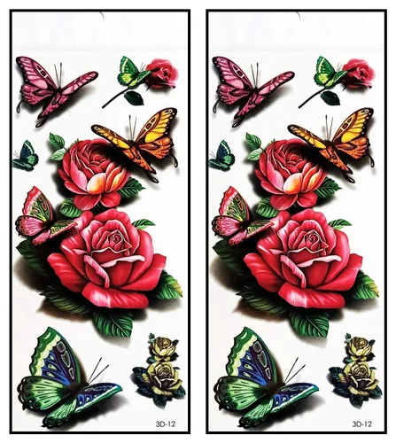 Miniatura 8 de Tatuajes 2 hojas de luna sol estrellas sobre amarillo azul impermeable tatuaje falso temporal pegatinas arte corporal extraíble para hombres mujeres