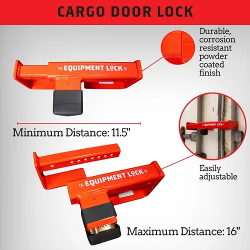 Miniatura 3 de Cerradura de puerta de carga para equipos, acero con recubrimiento en polvo, cerradura de puerta de semirremolque de máxima seguridad, accesorios