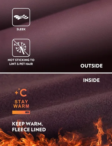 Miniatura 4 de CRZ YOGA Leggings térmicos con forro polar para mujer, 25 pulgadas, cintura alta, pantalones de senderismo para entrenamiento de invierno