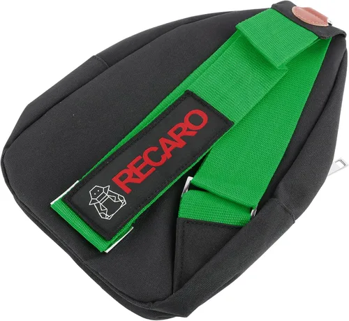 Miniatura 4 de BRIDE - Mochila cruzada de pecho RECARO con hombro verde, Negro