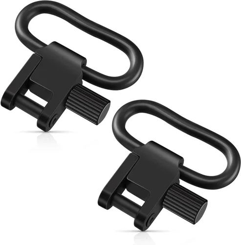 VVAAGG Sling Swivel Mount 1 1.25 1.5 pulgadas dos puntos Sling fijación clips Negro