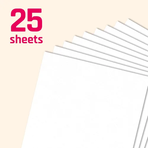 Miniatura 2 de 25 piezas (110 libras/10.58 oz/m²) - Cartulina blanca de 12 x 12, papel grueso grande y pesado, 12 x 12 pulgadas Blanco