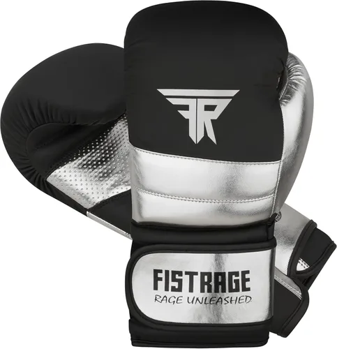 Miniatura 8 de FISTRAGE - Guantes de boxeo de cuero metálico para entrenamiento de artes marciales mixtas, Muay Thai, Kick Boxing, Sparring, bolsa pesada, guantes